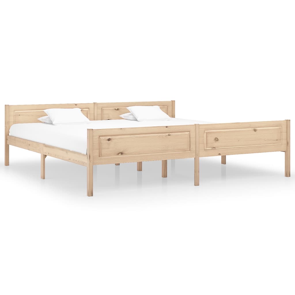 Bedframe massief grenenhout 200x200 cm is nu te koop bij PeponiXL, paradijselijk wonen!
