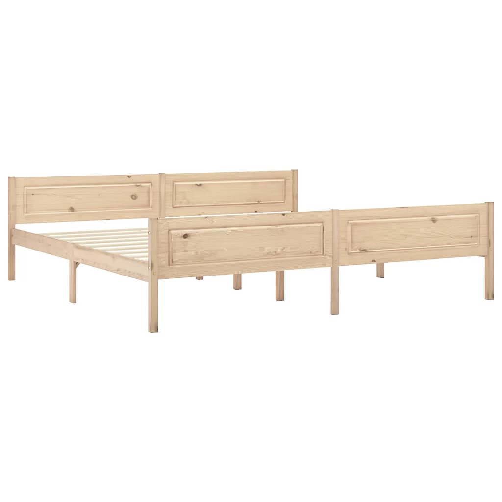Bedframe massief grenenhout 200x200 cm is nu te koop bij PeponiXL, paradijselijk wonen!
