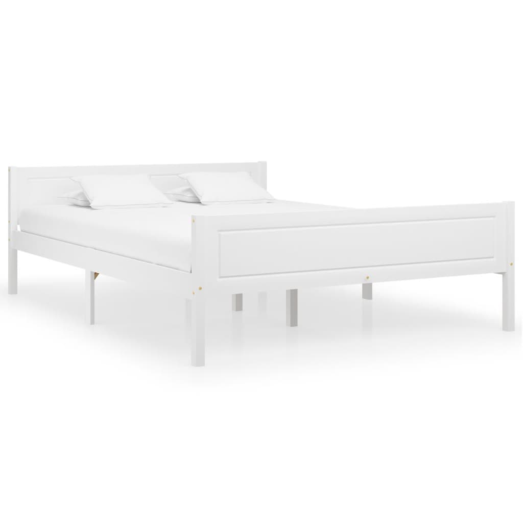 Bedframe massief grenenhout wit 120x200 cm is nu te koop bij PeponiXL, paradijselijk wonen!