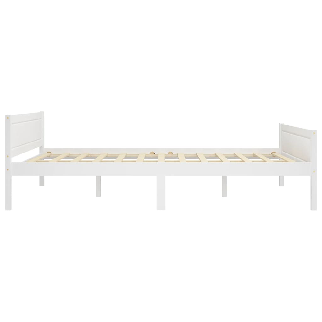 Bedframe massief grenenhout wit 120x200 cm is nu te koop bij PeponiXL, paradijselijk wonen!