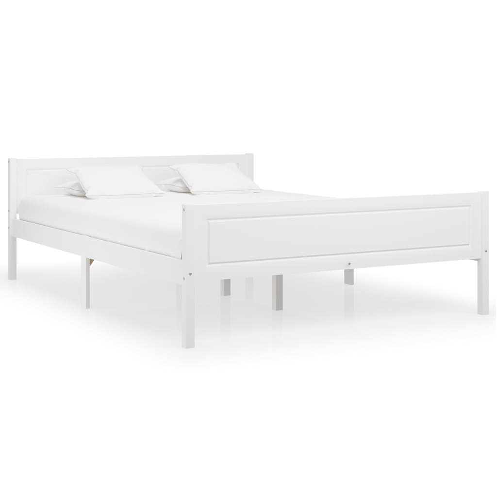 Bedframe massief grenenhout wit 140x200 cm is nu te koop bij PeponiXL, paradijselijk wonen!