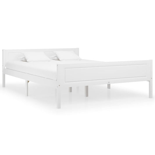 Bedframe massief grenenhout wit 140x200 cm is nu te koop bij PeponiXL, paradijselijk wonen!