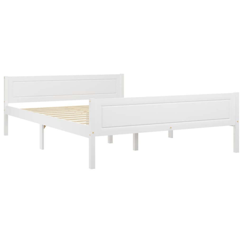 Bedframe massief grenenhout wit 140x200 cm is nu te koop bij PeponiXL, paradijselijk wonen!