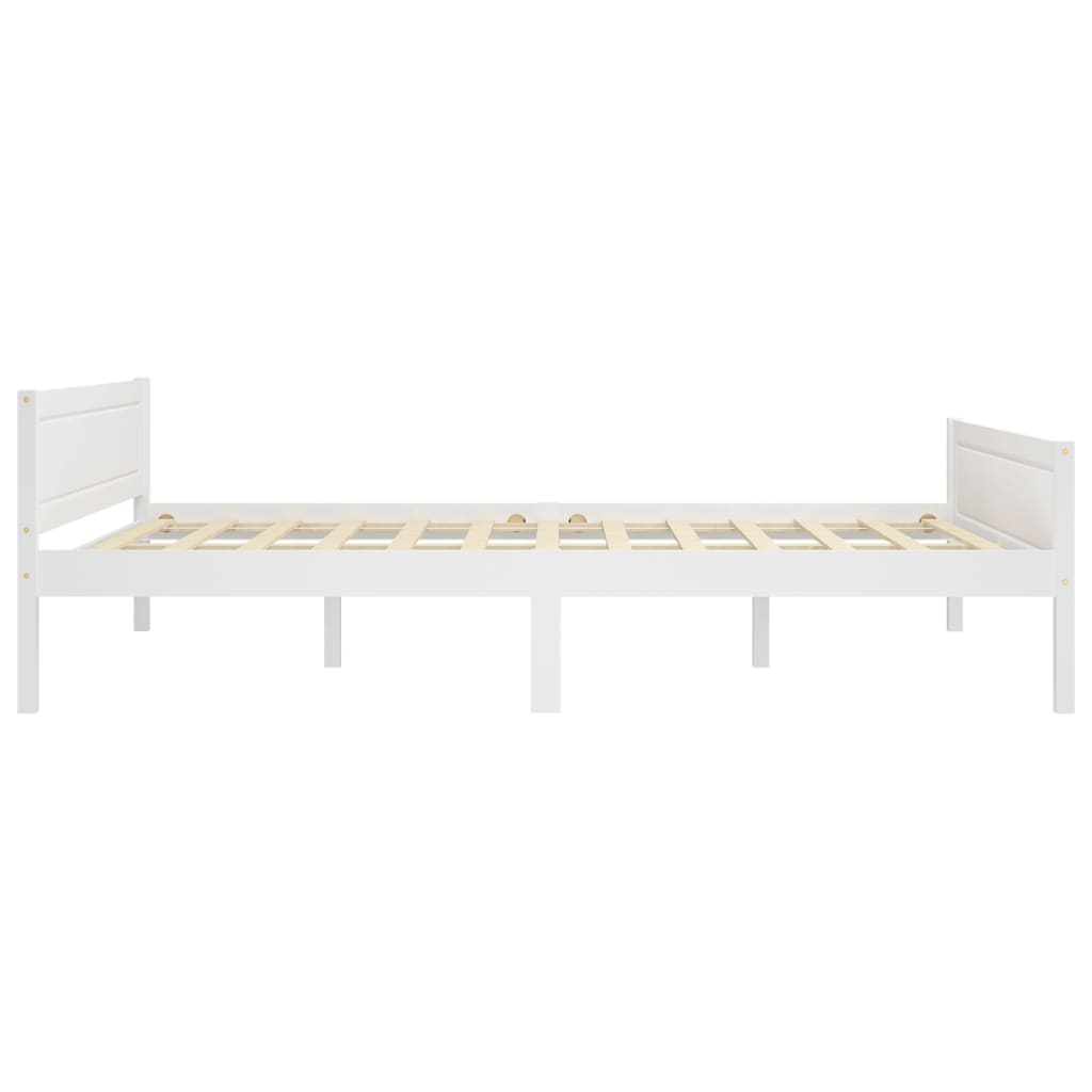 Bedframe massief grenenhout wit 140x200 cm is nu te koop bij PeponiXL, paradijselijk wonen!