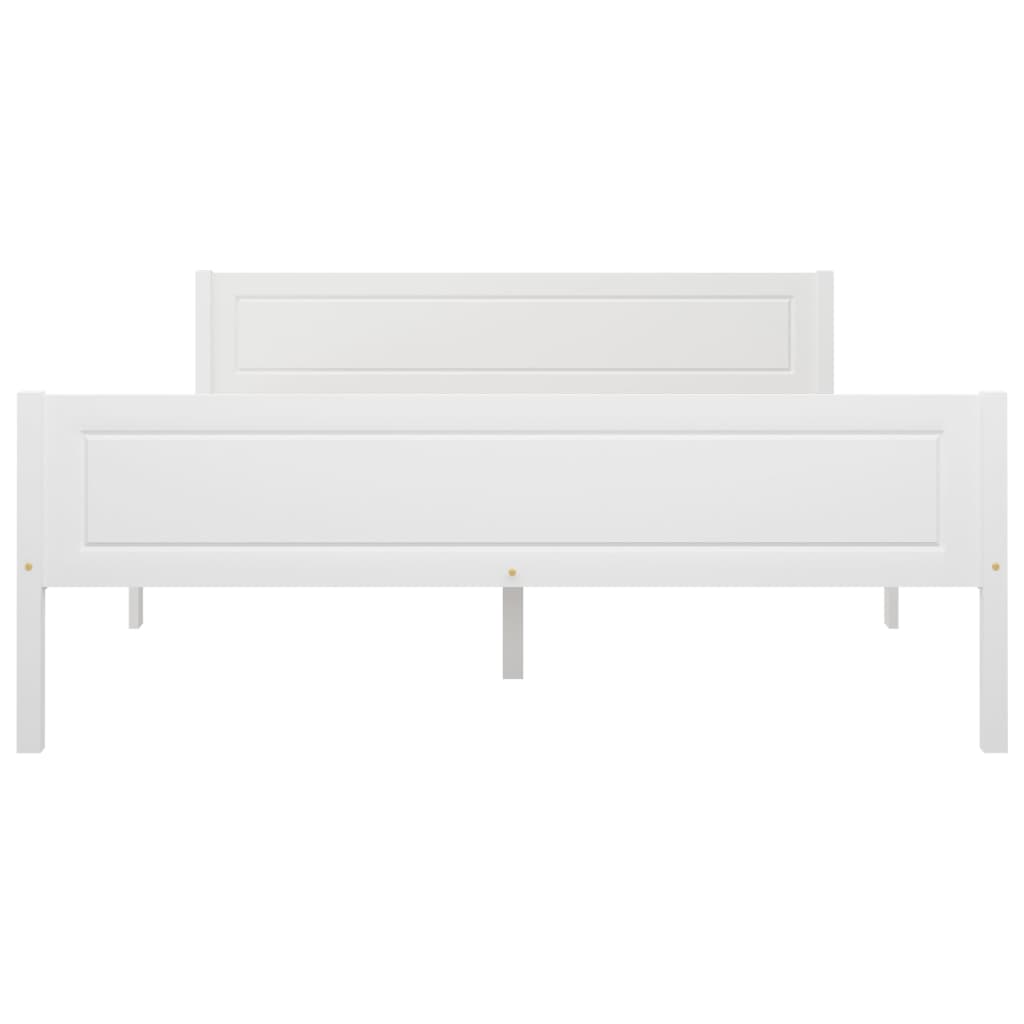 Bedframe massief grenenhout wit 140x200 cm is nu te koop bij PeponiXL, paradijselijk wonen!