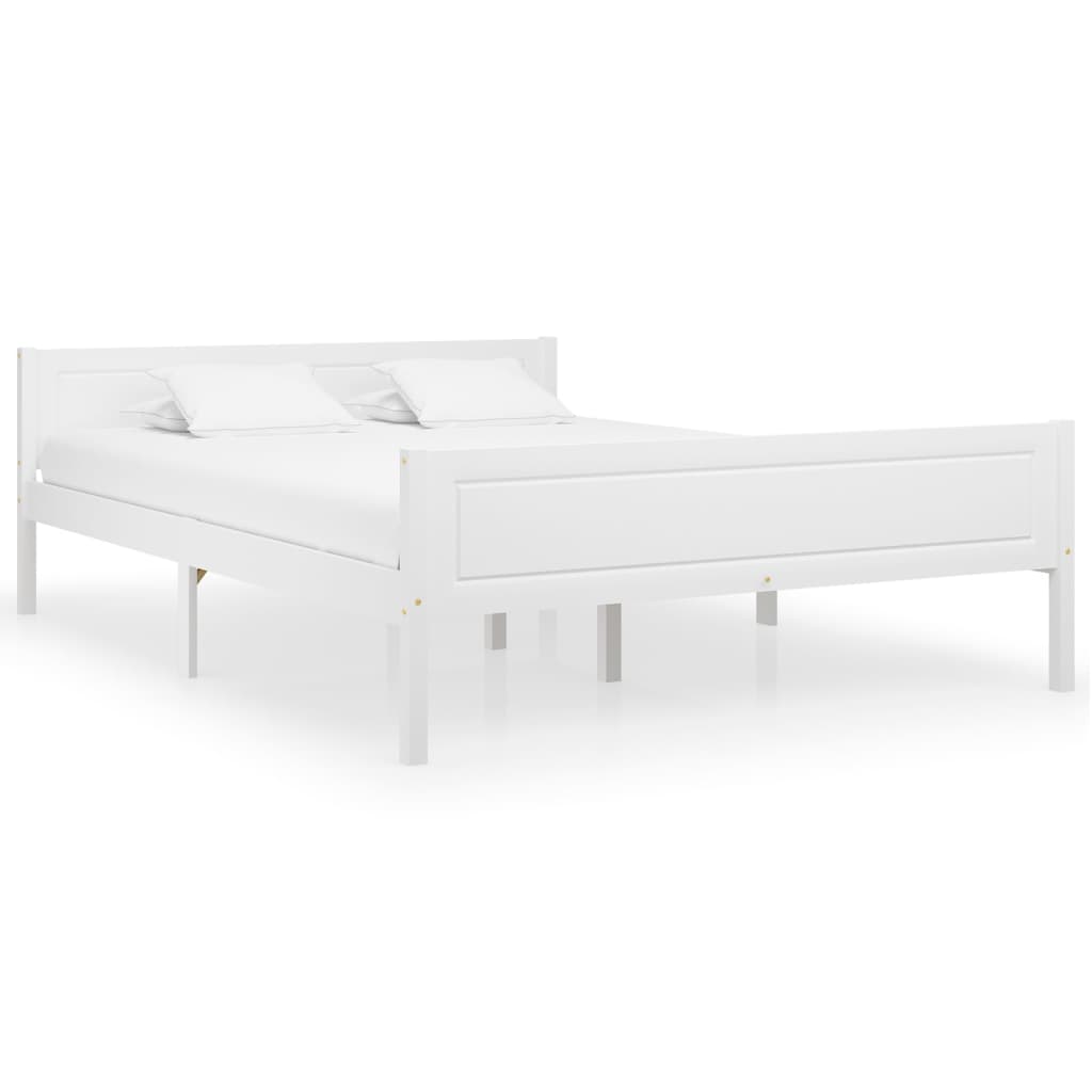 Bedframe massief grenenhout wit 160x200 cm is nu te koop bij PeponiXL, paradijselijk wonen!