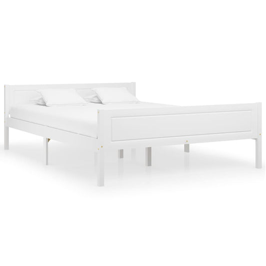 Bedframe massief grenenhout wit 160x200 cm is nu te koop bij PeponiXL, paradijselijk wonen!