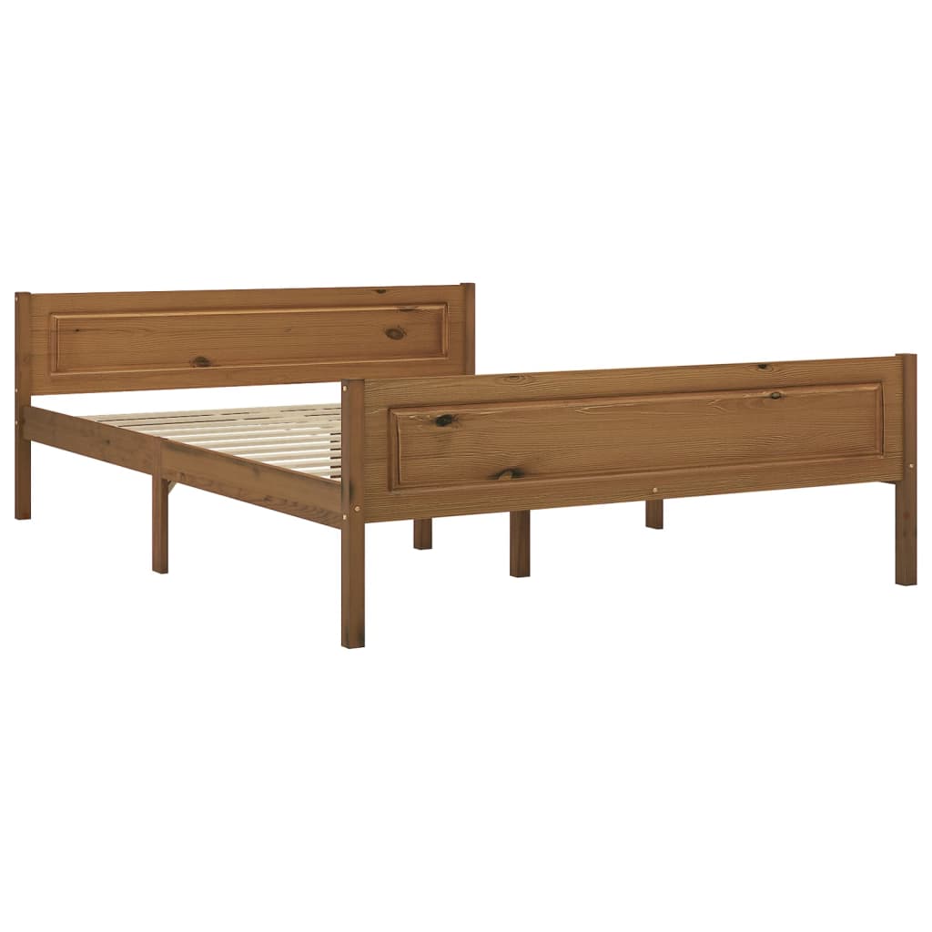 Bedframe massief grenenhout honingbruin 140x200 cm is nu te koop bij PeponiXL, paradijselijk wonen!