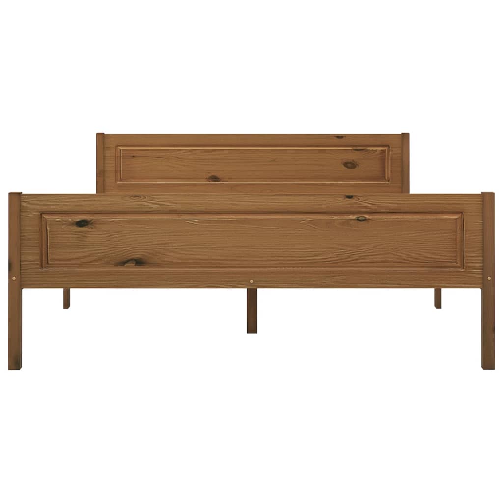 Bedframe massief grenenhout honingbruin 140x200 cm is nu te koop bij PeponiXL, paradijselijk wonen!