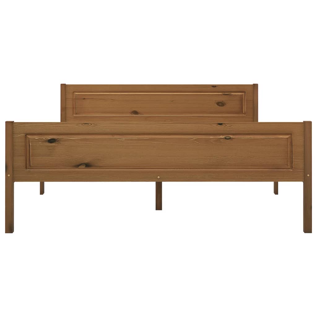 Bedframe massief grenenhout honingbruin 160x200 cm is nu te koop bij PeponiXL, paradijselijk wonen!