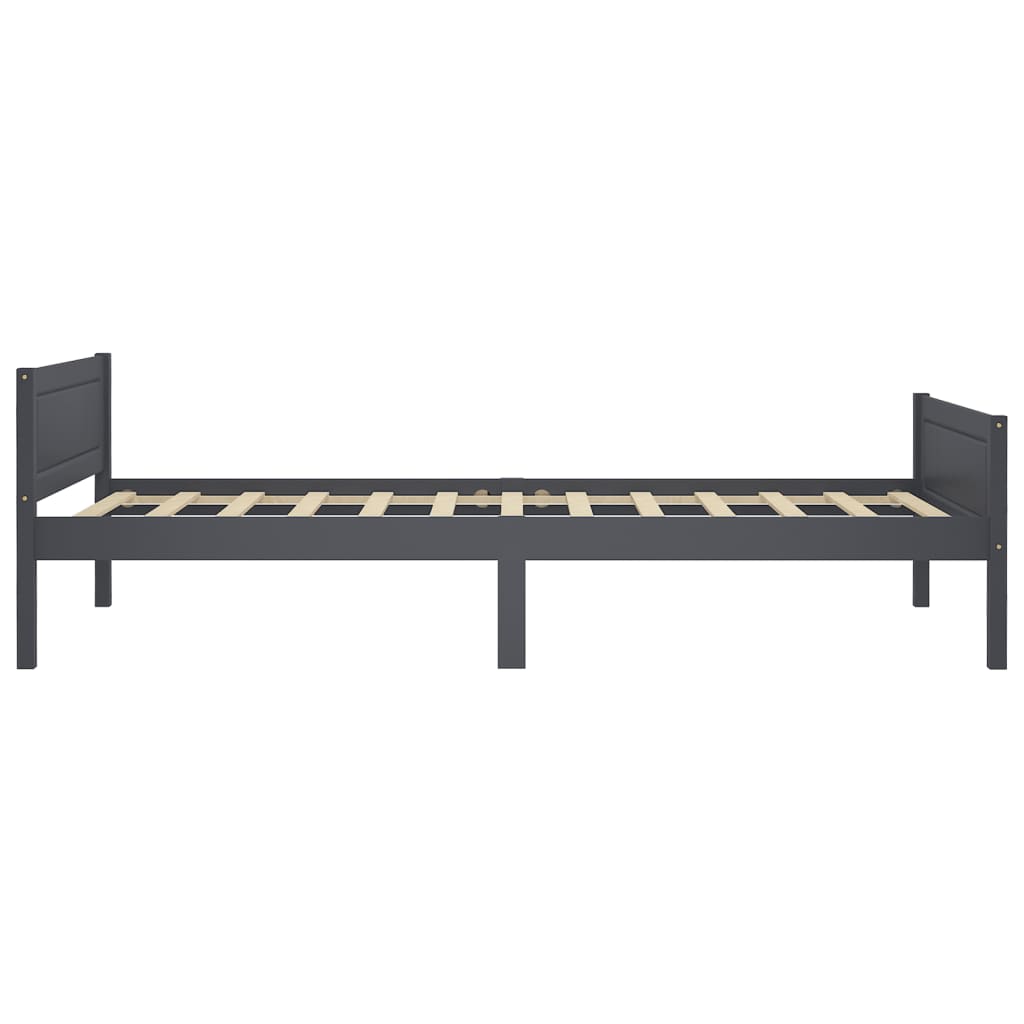 Bedframe massief grenenhout grijs 100x200 cm is nu te koop bij PeponiXL, paradijselijk wonen!