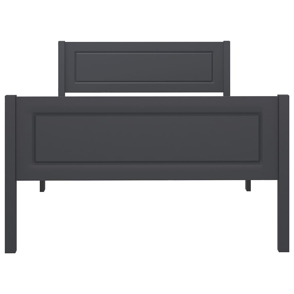Bedframe massief grenenhout grijs 100x200 cm is nu te koop bij PeponiXL, paradijselijk wonen!