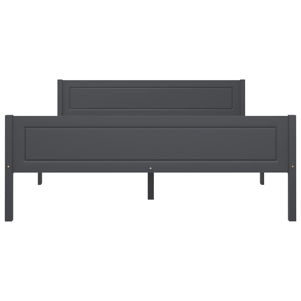Bedframe massief grenenhout grijs 120x200 cm is nu te koop bij PeponiXL, paradijselijk wonen!