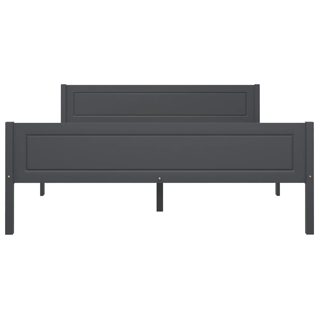 Bedframe massief grenenhout grijs 140x200 cm is nu te koop bij PeponiXL, paradijselijk wonen!