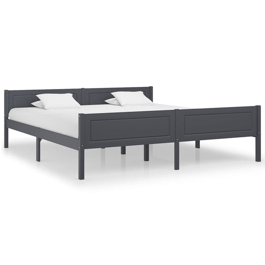 Bedframe massief grenenhout grijs 180x200 cm is nu te koop bij PeponiXL, paradijselijk wonen!