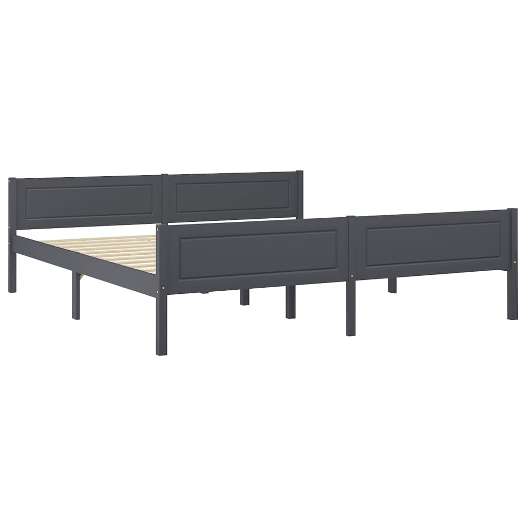 Bedframe massief grenenhout grijs 180x200 cm is nu te koop bij PeponiXL, paradijselijk wonen!
