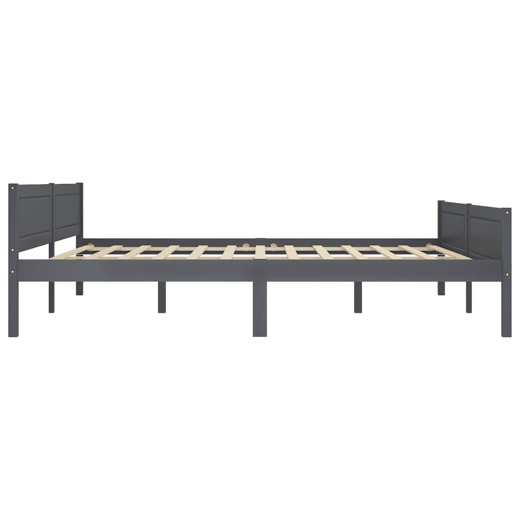 Bedframe massief grenenhout grijs 180x200 cm is nu te koop bij PeponiXL, paradijselijk wonen!