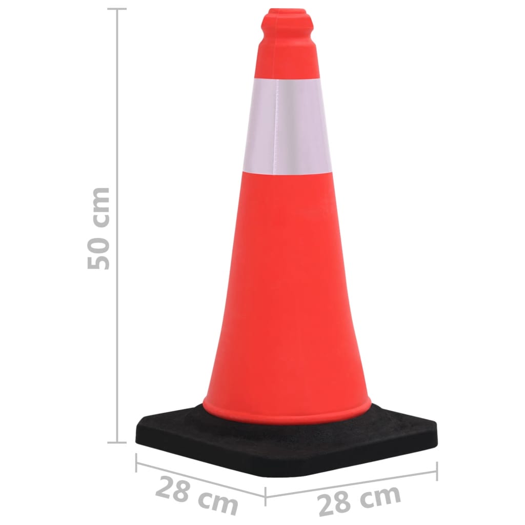 Verkeerskegels met zware basis 4 st reflecterend 50 cm is nu te koop bij PeponiXL, paradijselijk wonen!