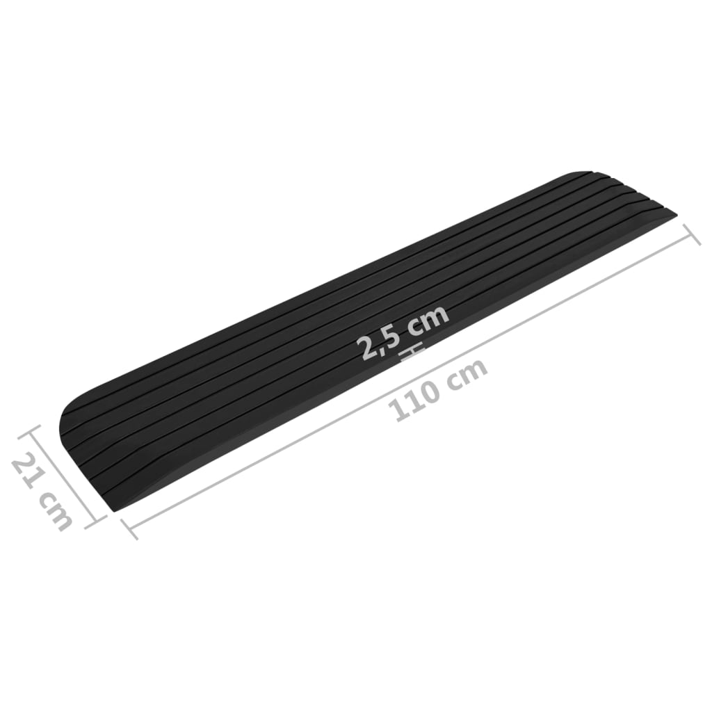 Drempelhulp 110x21x2,5 cm rubber is nu te koop bij PeponiXL, paradijselijk wonen!