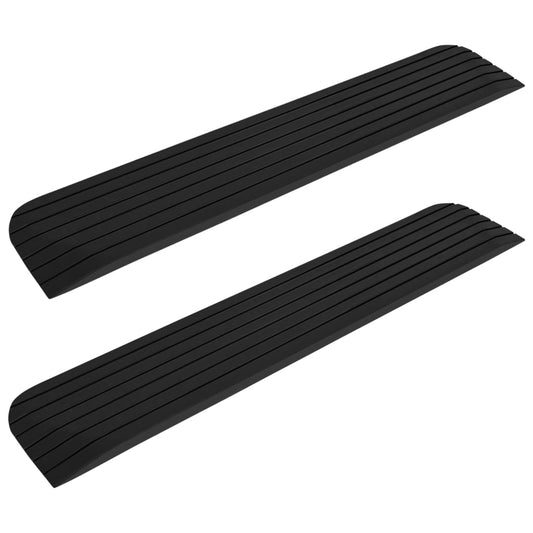 Drempelhulpen 2 st 110x21x2,5 cm rubber is nu te koop bij PeponiXL, paradijselijk wonen!