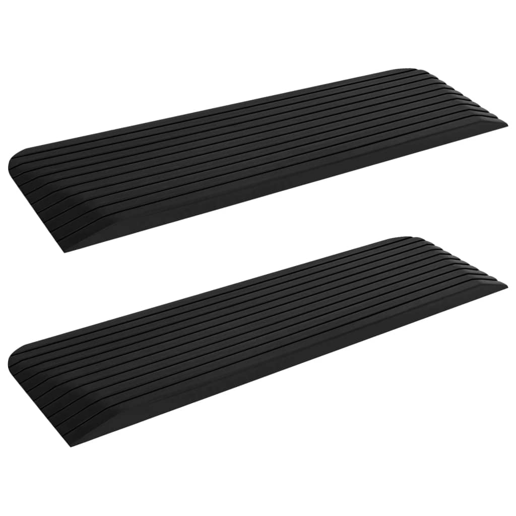 Drempelhulpen 2 st 110x32x3,8 cm rubber is nu te koop bij PeponiXL, paradijselijk wonen!