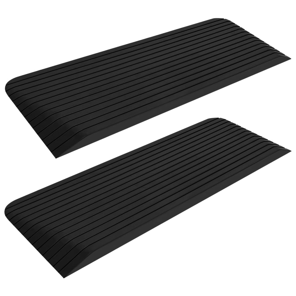 Drempelhulpen 2 st 110x41x5 cm rubber is nu te koop bij PeponiXL, paradijselijk wonen!