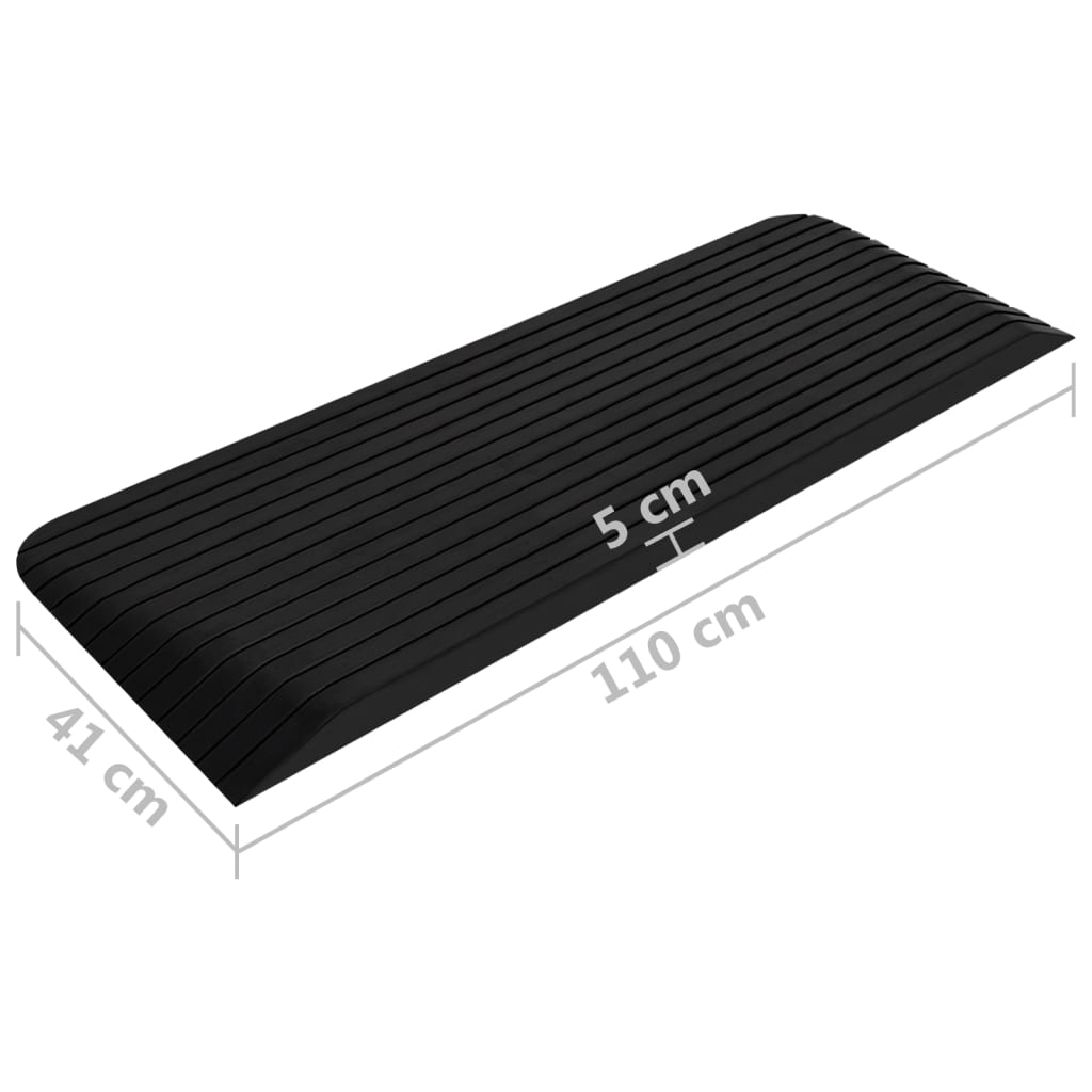 Drempelhulpen 2 st 110x41x5 cm rubber is nu te koop bij PeponiXL, paradijselijk wonen!