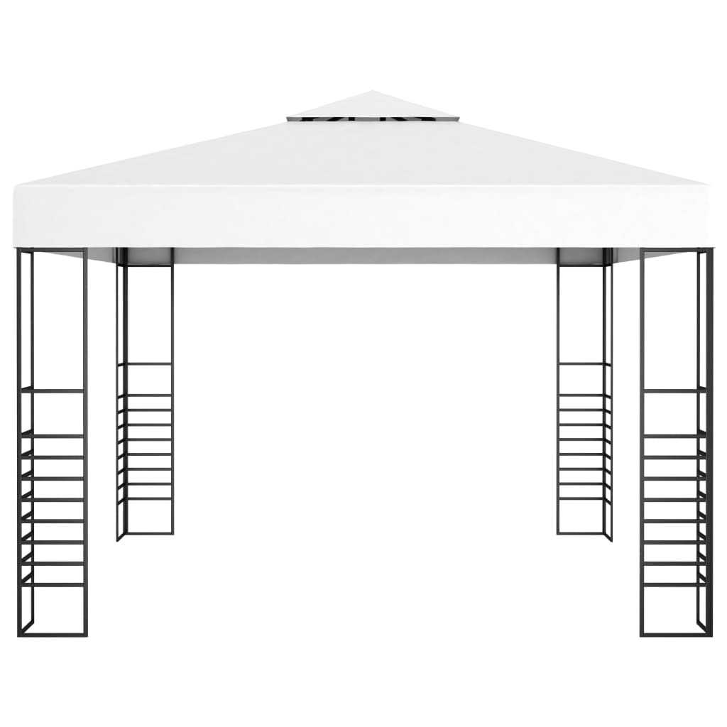 Tuinpaviljoen met LED-lichtslinger 3x3 m wit is nu te koop bij PeponiXL, paradijselijk wonen!