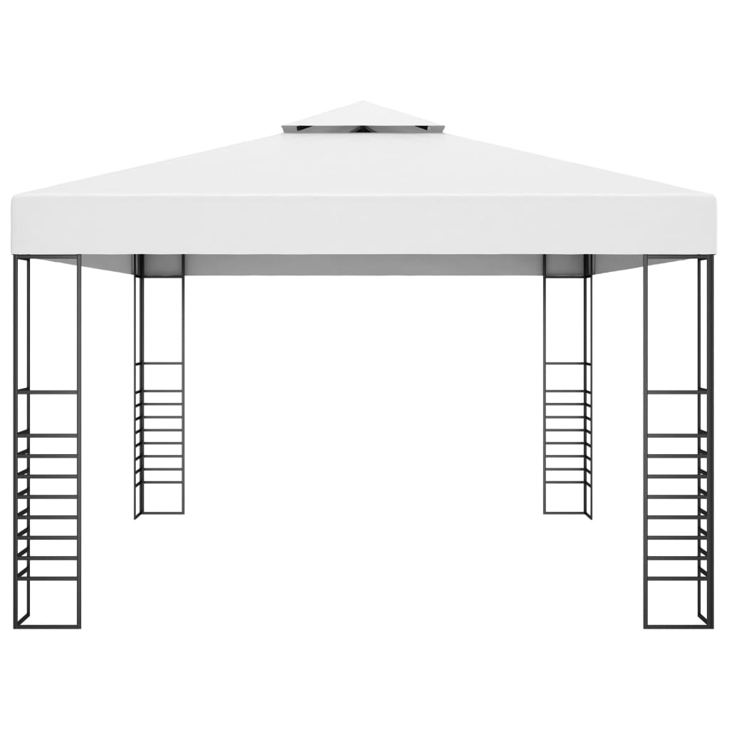 Prieel met LED-lichtslinger 4x3x2,7 m wit is nu te koop bij PeponiXL, paradijselijk wonen!