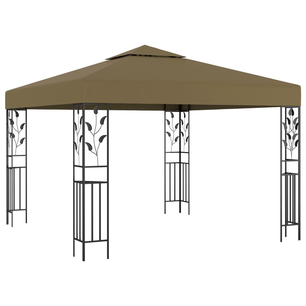 Prieel met LED-lichtslinger 3x3 m taupe is nu te koop bij PeponiXL, paradijselijk wonen!