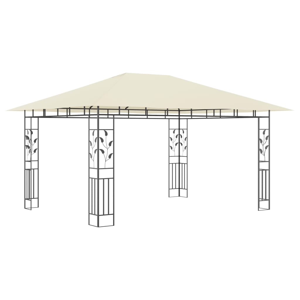 Prieel met klamboe LED-lichtslinger 180 g/m² 4x3x2,73 m crème is nu te koop bij PeponiXL, paradijselijk wonen!