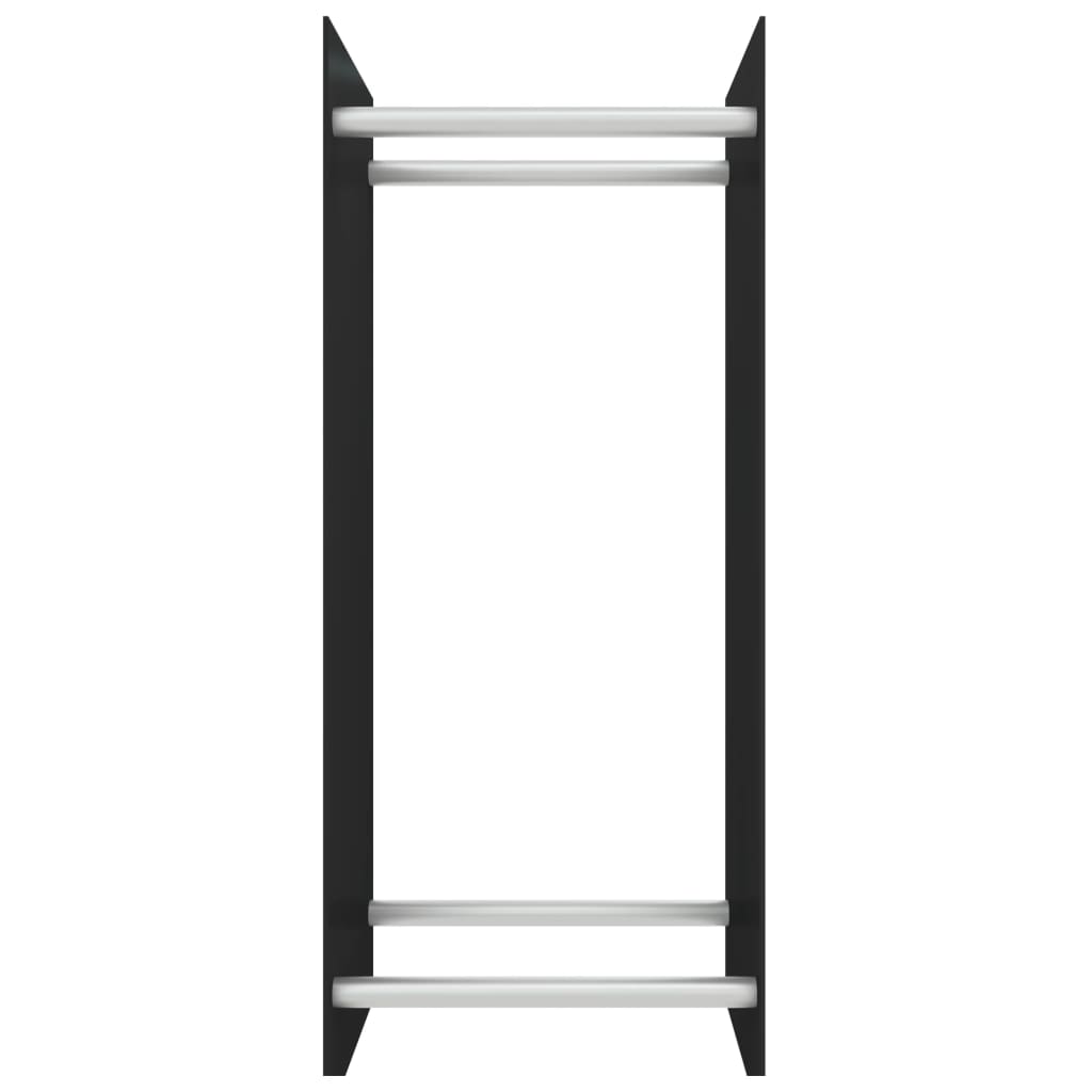 Haardhoutrek 40x35x100 cm gehard glas zwart is nu te koop bij PeponiXL, paradijselijk wonen!