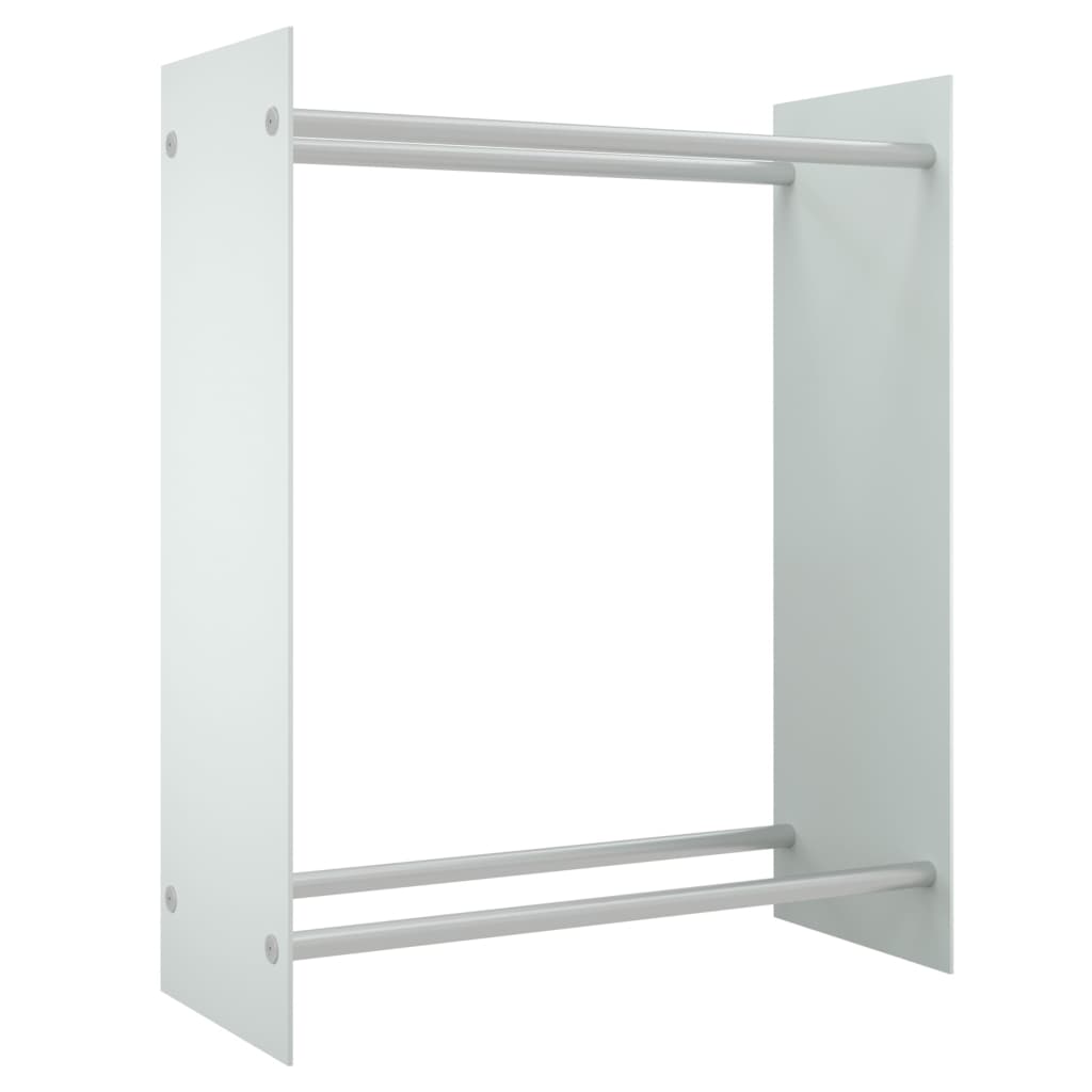 Haardhoutrek 80x35x100 cm gehard glas wit is nu te koop bij PeponiXL, paradijselijk wonen!