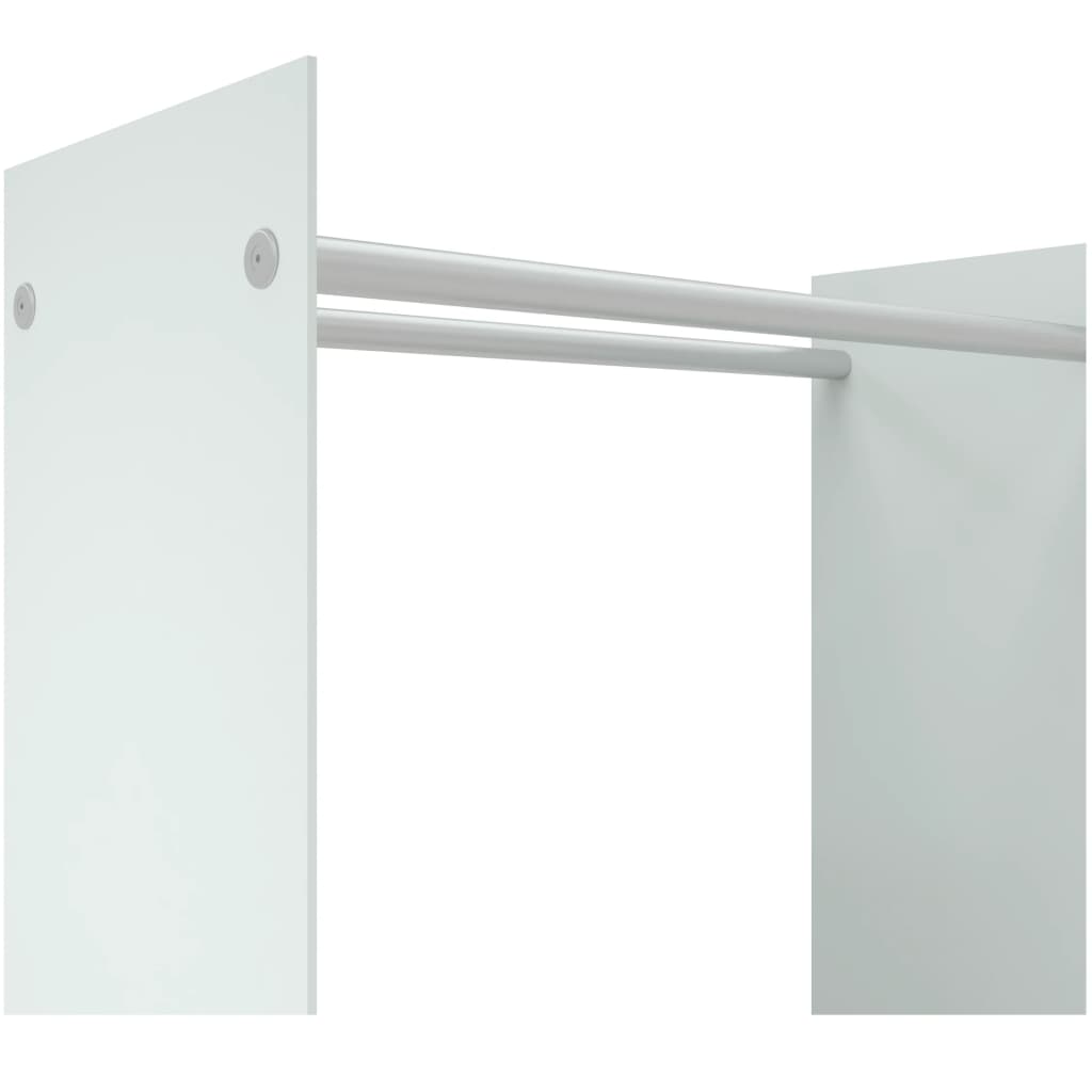 Haardhoutrek 80x35x100 cm gehard glas wit is nu te koop bij PeponiXL, paradijselijk wonen!