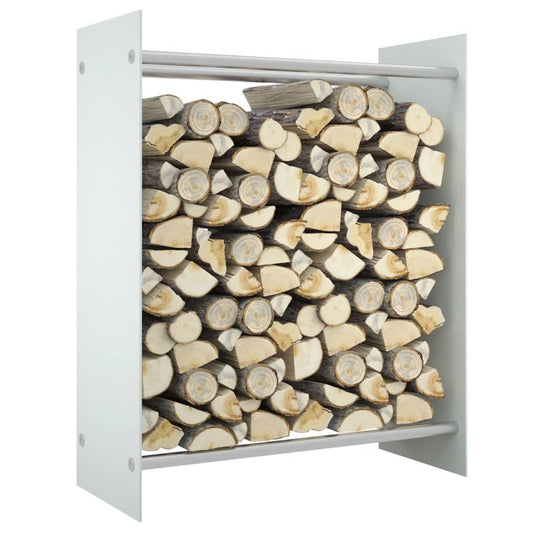 Haardhoutrek 80x35x100 cm gehard glas wit is nu te koop bij PeponiXL, paradijselijk wonen!
