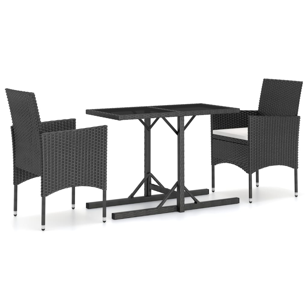 3-delige Tuinset zwart is nu te koop bij PeponiXL, paradijselijk wonen!