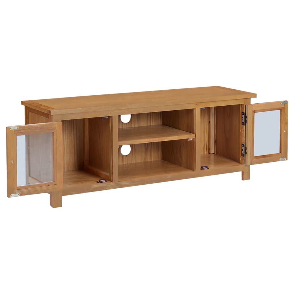 Tv-meubel 110x35x44 cm massief eikenhout is nu te koop bij PeponiXL, paradijselijk wonen!