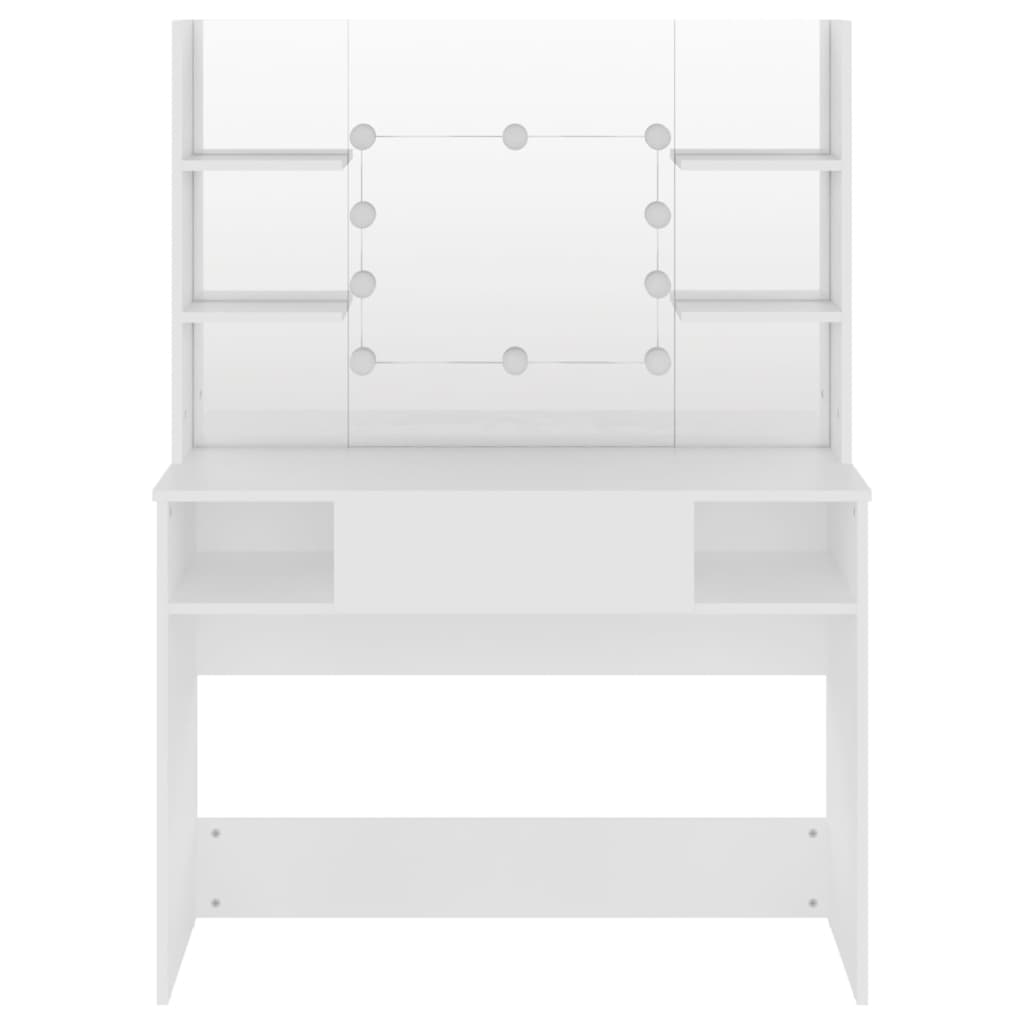 Kaptafel met LED-verlichting 100x40x135 cm MDF wit is nu te koop bij PeponiXL, paradijselijk wonen!