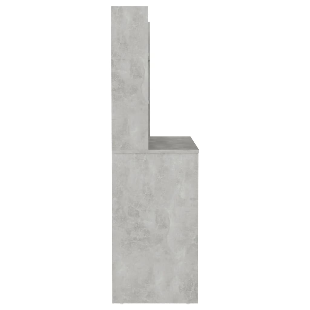 Kaptafel met LED-verlichting 100x40x135 cm MDF betongrijs is nu te koop bij PeponiXL, paradijselijk wonen!