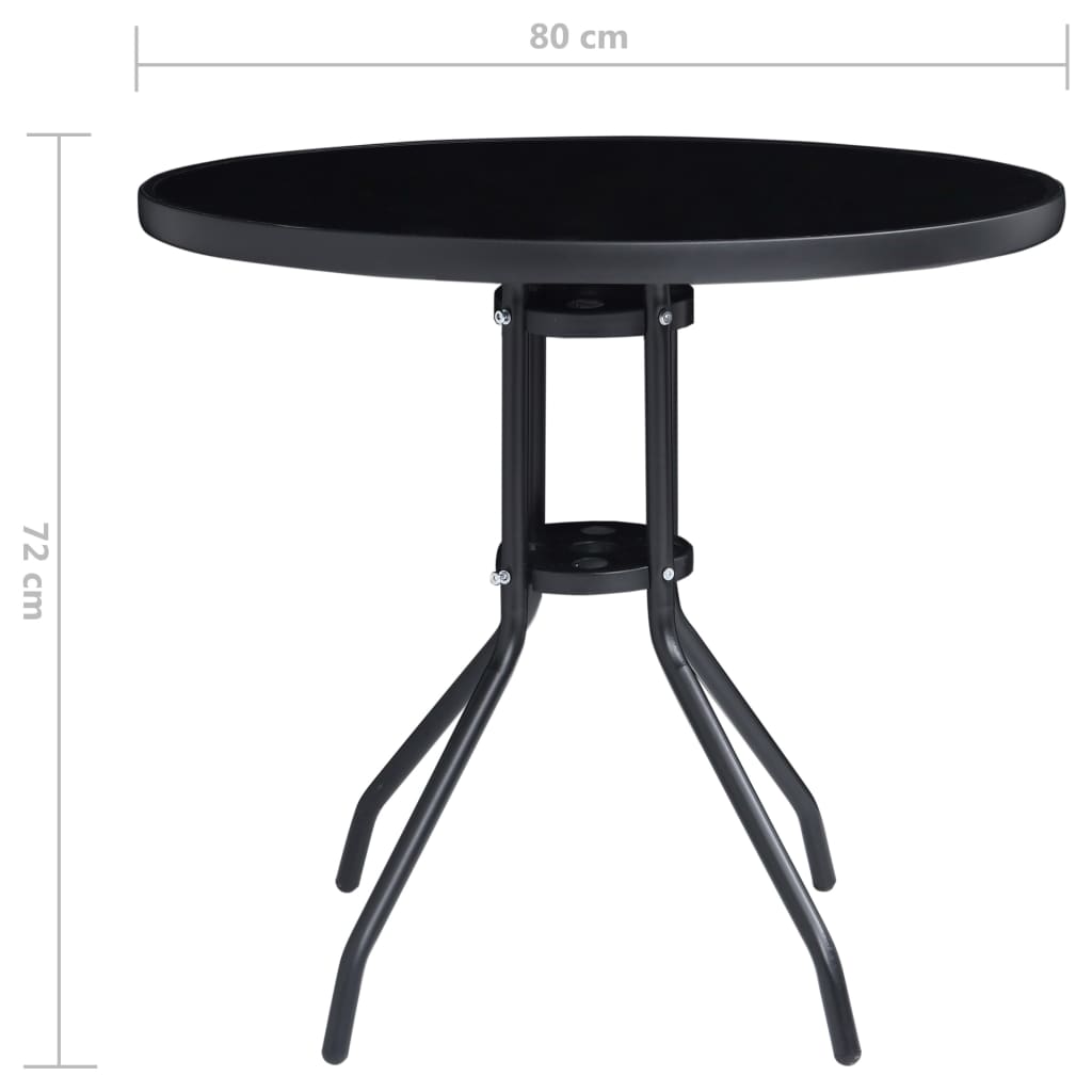 5-delige Bistroset zwart en atracietkleurig is nu te koop bij PeponiXL, paradijselijk wonen!