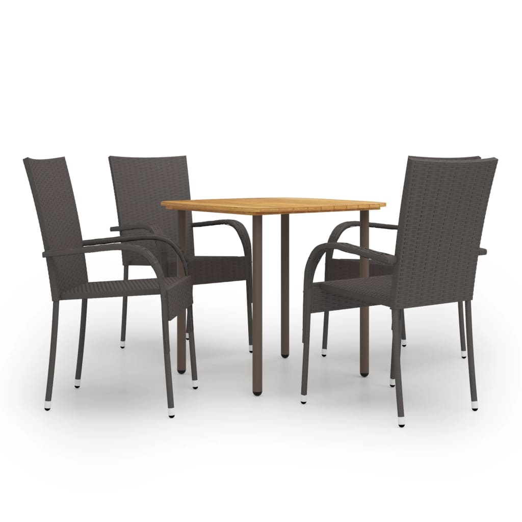 5-delige Tuinset poly rattan bruin is nu te koop bij PeponiXL, paradijselijk wonen!
