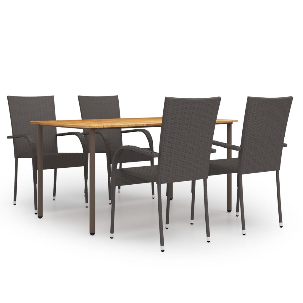 5-delige Tuinset poly rattan bruin is nu te koop bij PeponiXL, paradijselijk wonen!