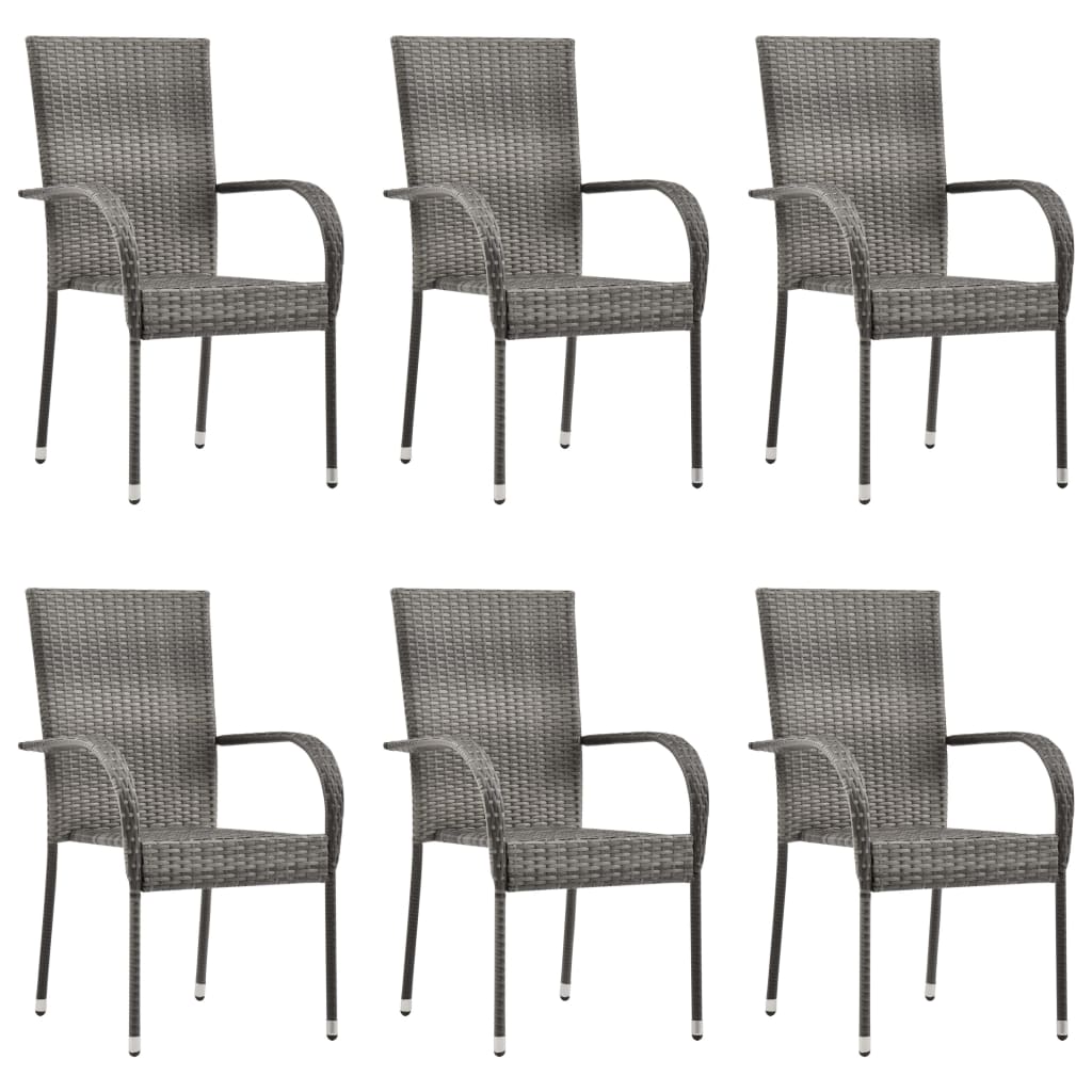 7-delige Tuinset poly rattan grijs is nu te koop bij PeponiXL, paradijselijk wonen!