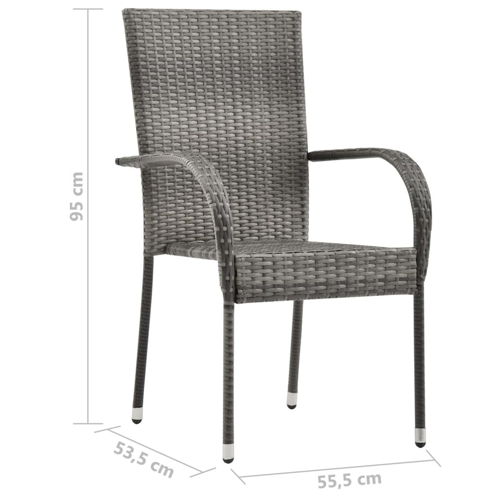 7-delige Tuinset poly rattan grijs is nu te koop bij PeponiXL, paradijselijk wonen!
