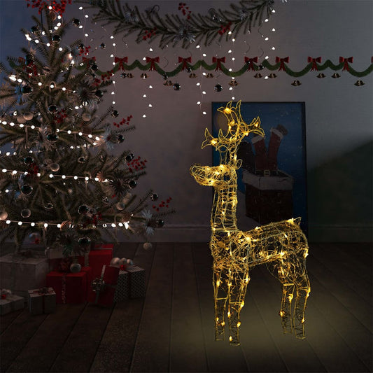 Kerstversiering rendier 90 LED's 60x16x100 cm acryl is nu te koop bij PeponiXL, paradijselijk wonen!
