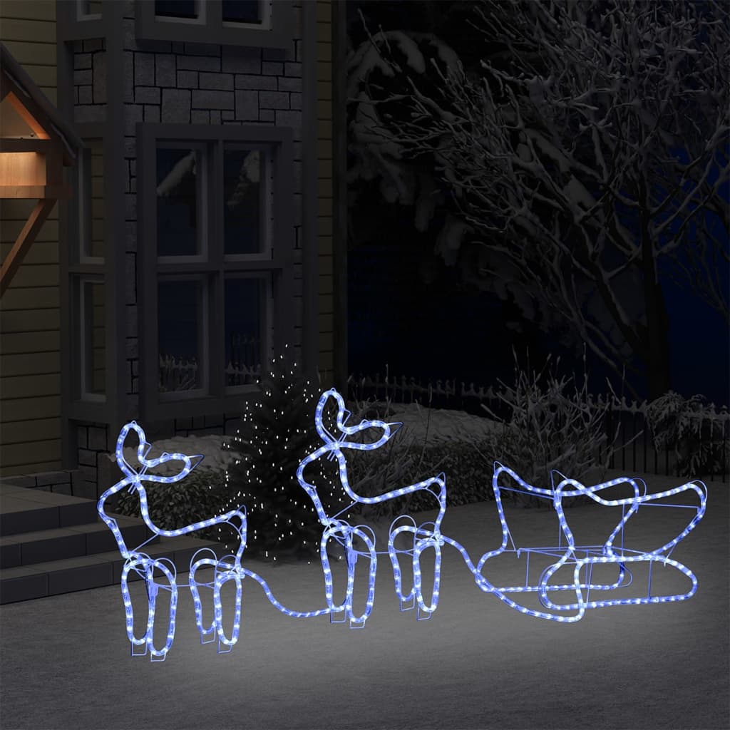 Buitenkerstversiering rendier en slee 576 LED's is nu te koop bij PeponiXL, paradijselijk wonen!