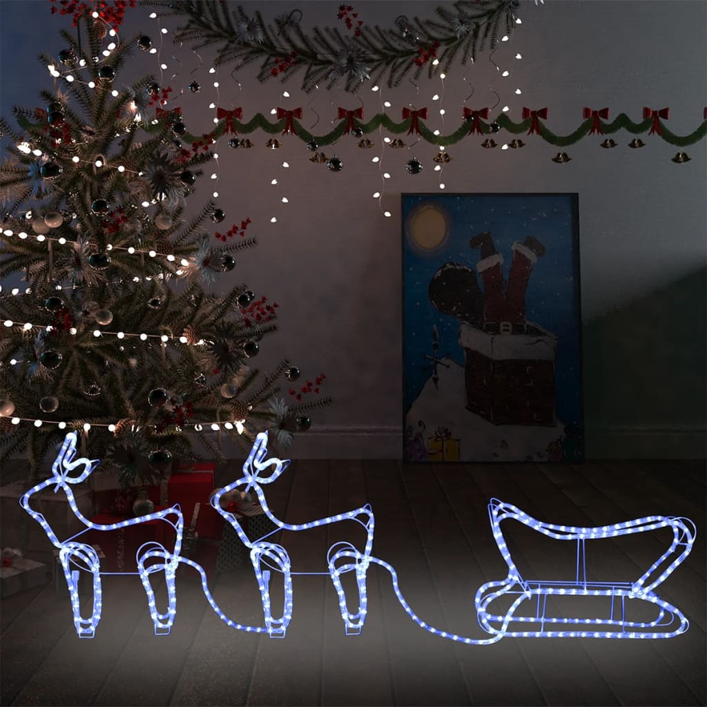 Buitenkerstversiering rendier en slee 576 LED's is nu te koop bij PeponiXL, paradijselijk wonen!