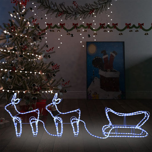 Buitenkerstversiering rendier en slee 576 LED's is nu te koop bij PeponiXL, paradijselijk wonen!