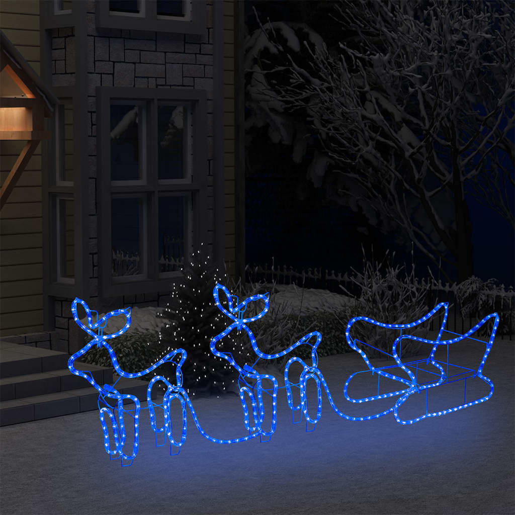Buitenkerstversiering rendier en slee 576 LED's is nu te koop bij PeponiXL, paradijselijk wonen!