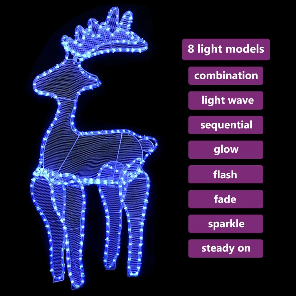 Kerstversiering rendier met mesh 306 LED's 60x24x89 cm is nu te koop bij PeponiXL, paradijselijk wonen!